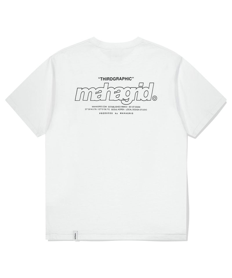 mahagrid（マハグリッド）の「バックサードロゴTシャツ（トップス）」