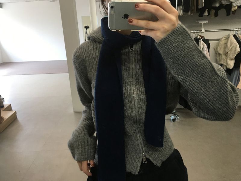 Knit Hoodie Zip-Up (3color)