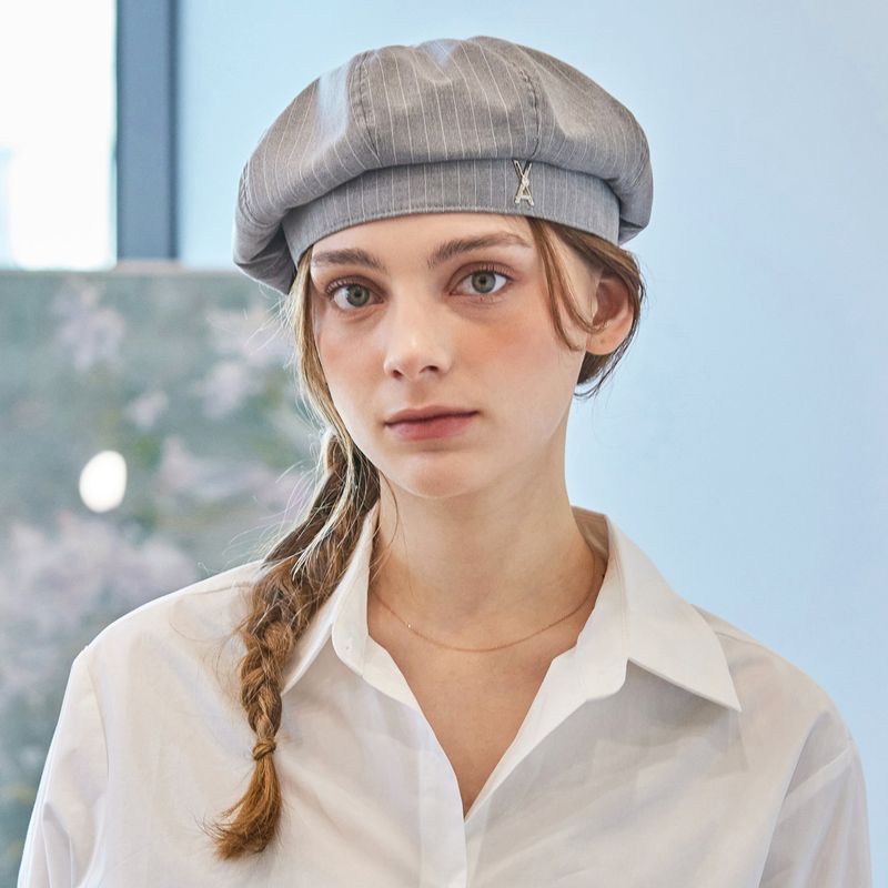 VA Cubic Stud Octagon Beret  / Gray