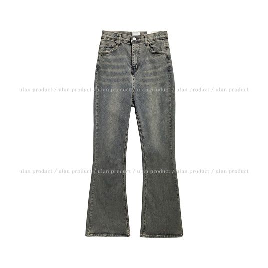 Grayish Washing Bootcut Denim Pants