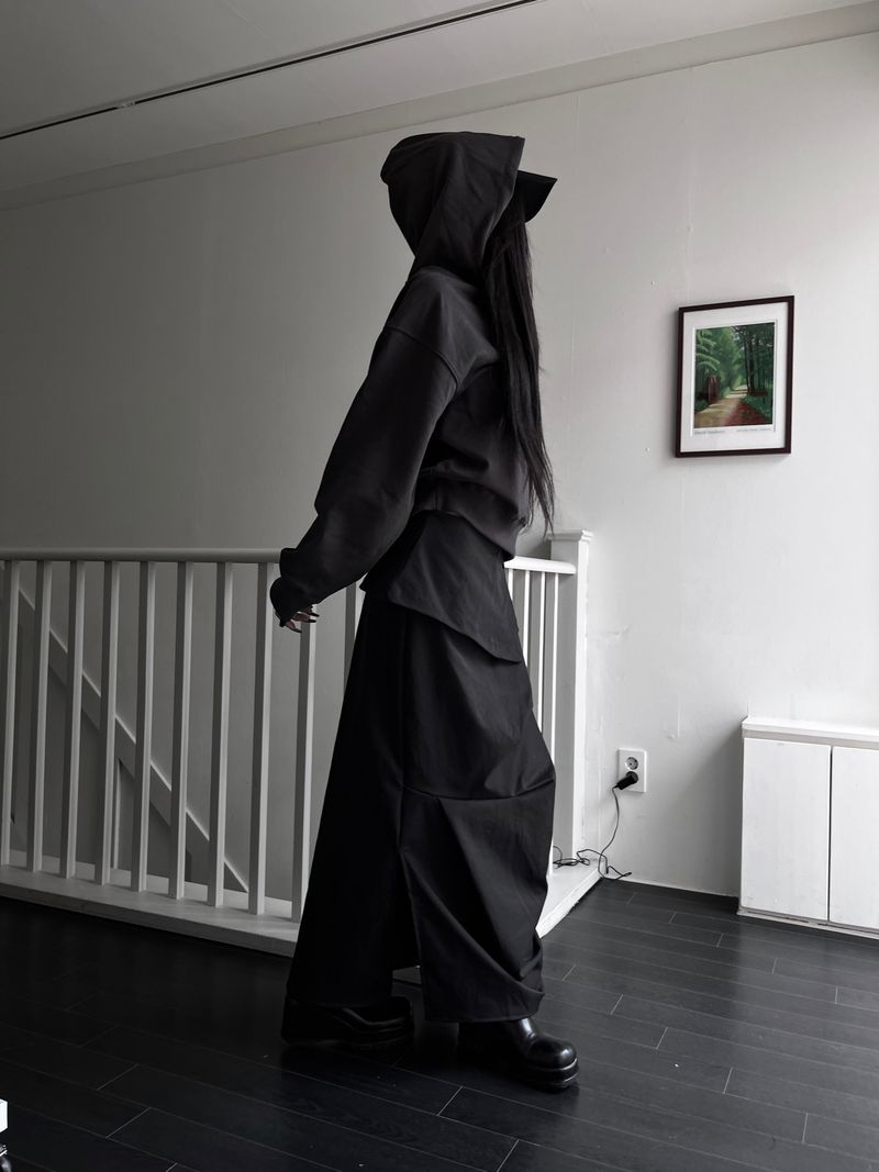 [set] from wrap long skirt (2color)