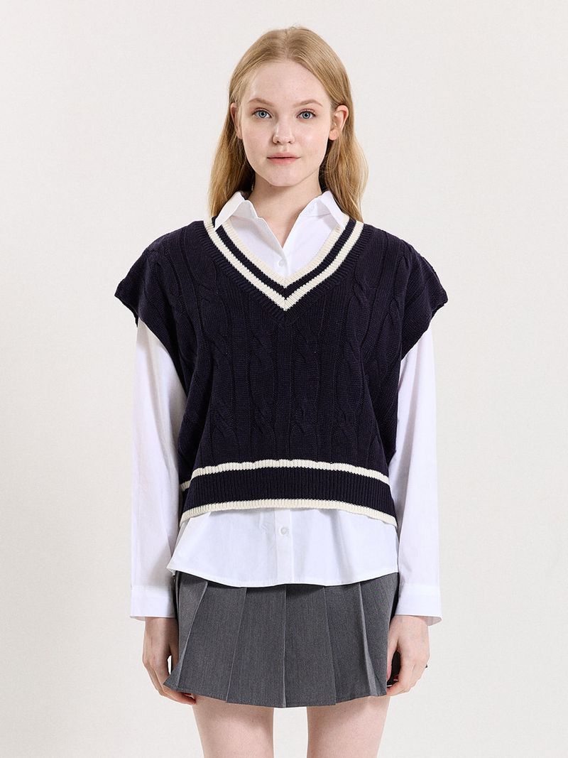 PINK PINEAPPLE（ピンクパイナップル）の「PREPPY VEST（Tops）」