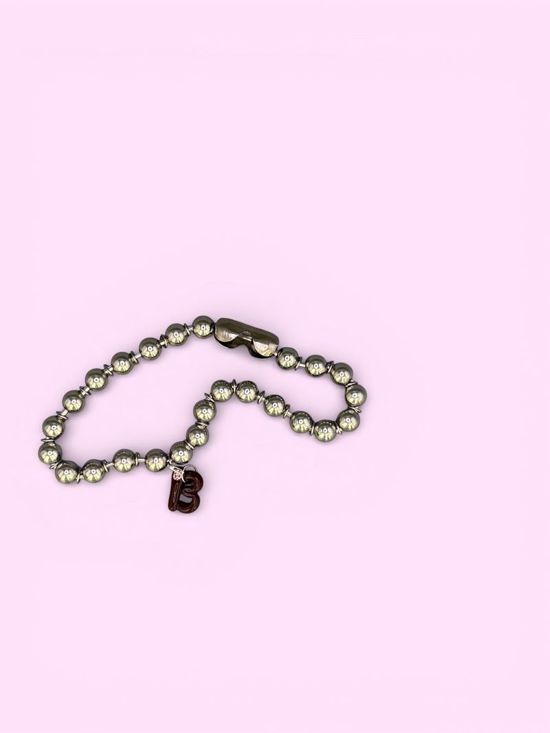ENE（エン）の「"B"ダークピーチクラッシュカスタムネックレス*金属アレルギー対応（アクセサリー）」