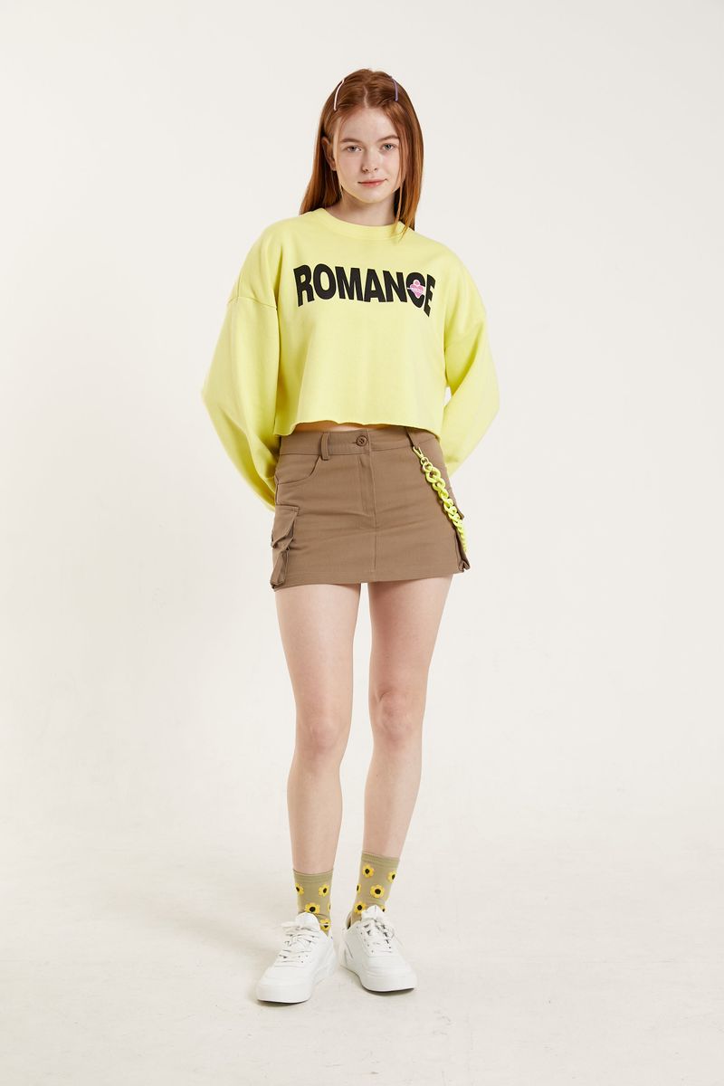 COLOR CROPPED SWEATSHIRT
