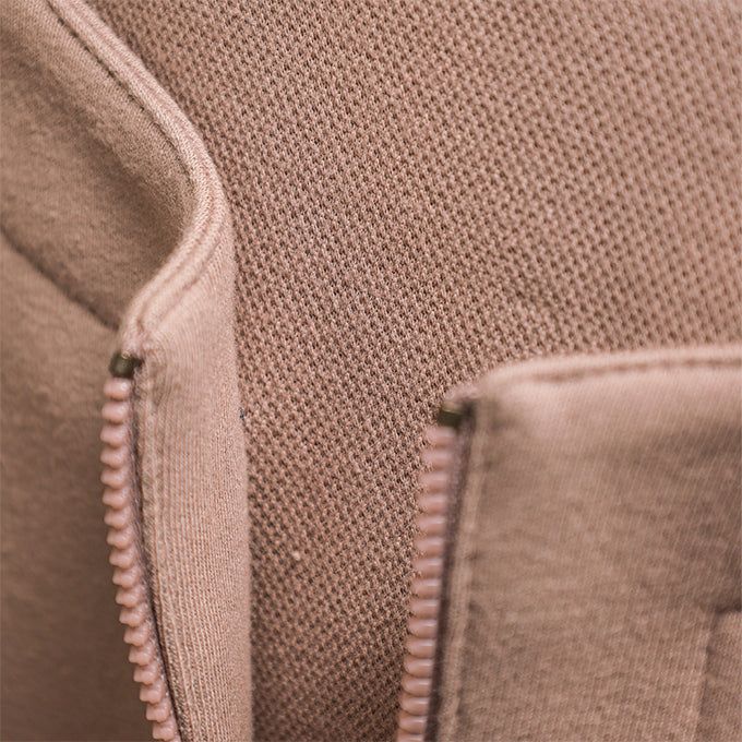 HALF ZIP LAYERD SWEATSHIRTS-BRONZE