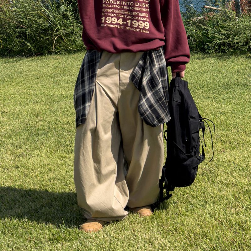 JIIGEUM（ジグム）の「Layered Shirt Wide Cotton Pants（Pants）」