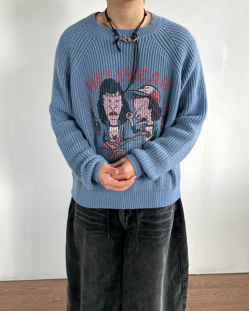 Zimb Printed Crack Knit