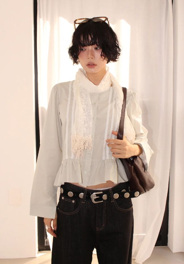 LACE TASSEL FRINGE SCARF