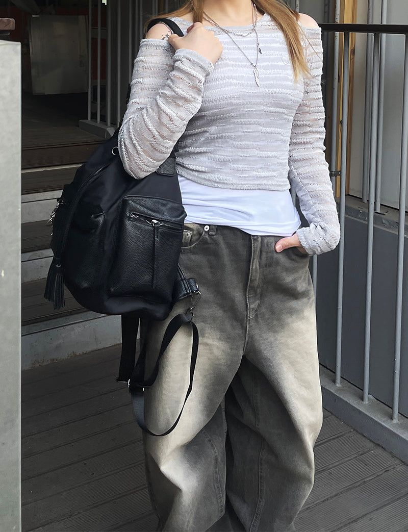 Daily Multi-Pocket Thistle Shoulder Bag