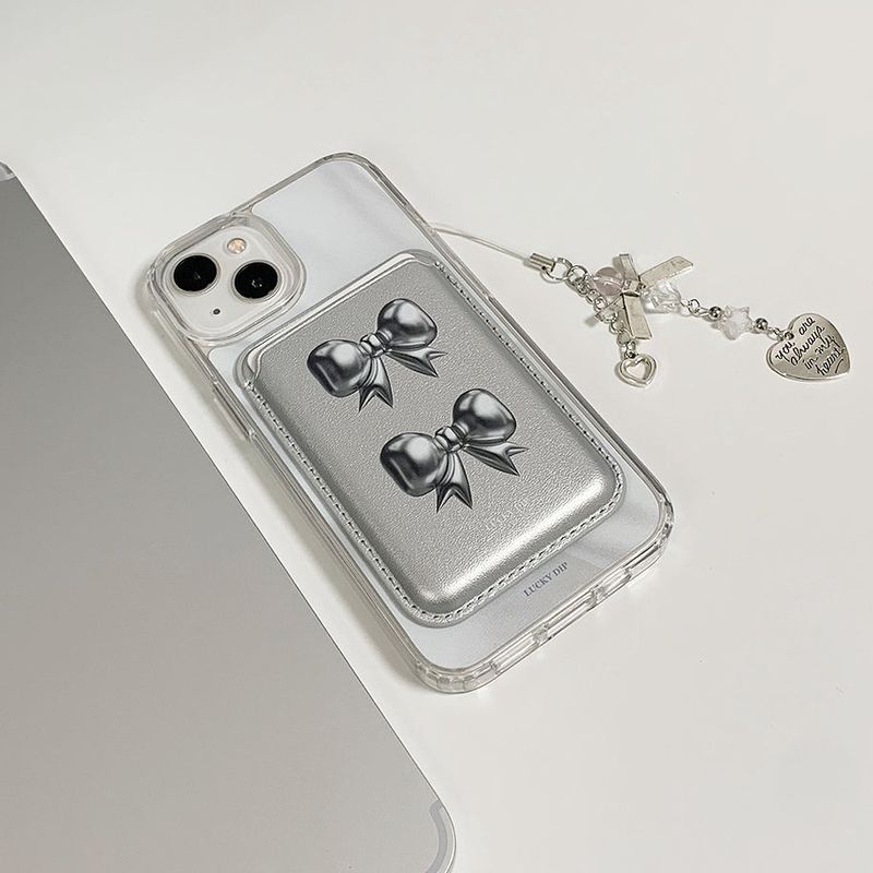 LUCKYDIP（ラッキーディップ）の「silver lettering heart ribbon key ring（Toys/Key Holders）」