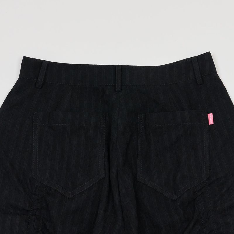 SHIRRING LONG PANTS BLACK