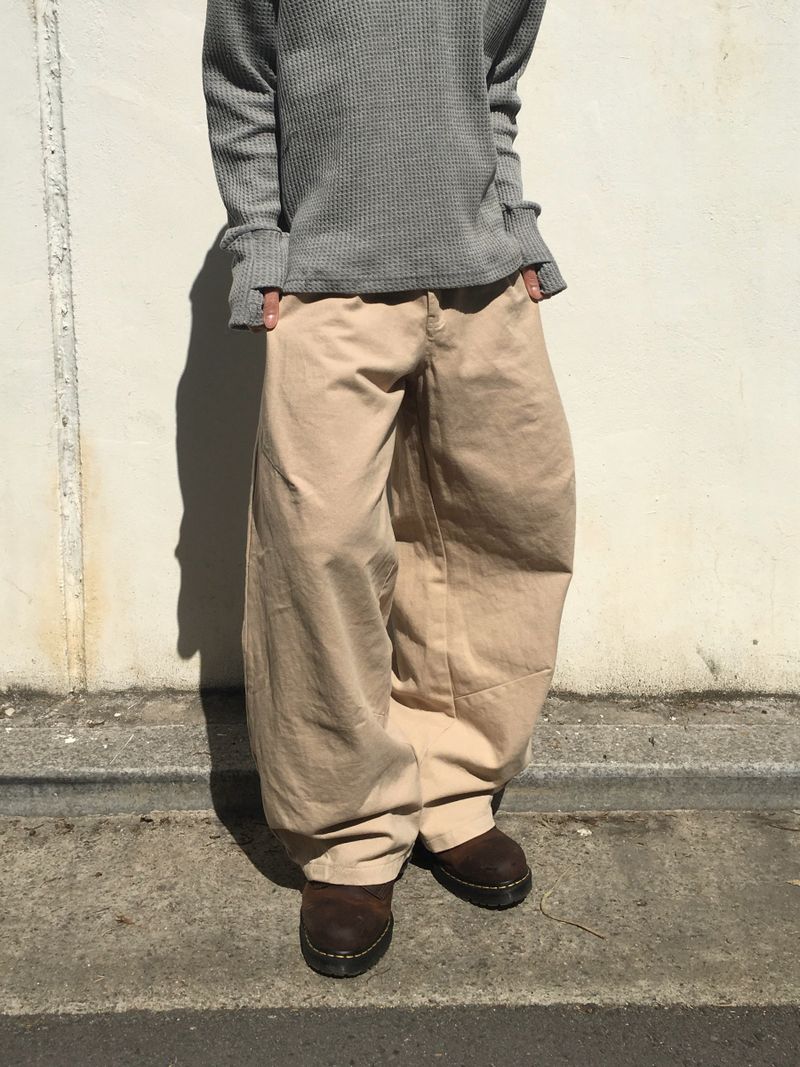 Numbering 92 Embroidered Cotton Wide Pants 3C