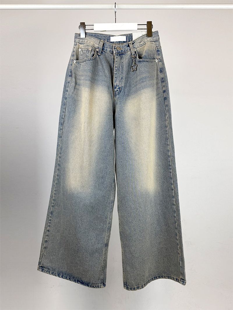 KEYRING WASHED WIDE JEANS