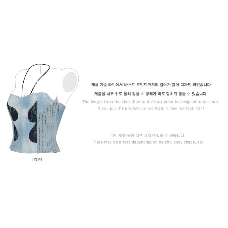 DENIM CORSET TUBE TOP_LIGHT BLUE