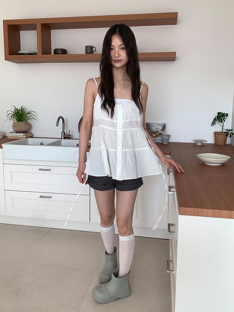 NONFADE DOT DENIM SHORTS (2C)