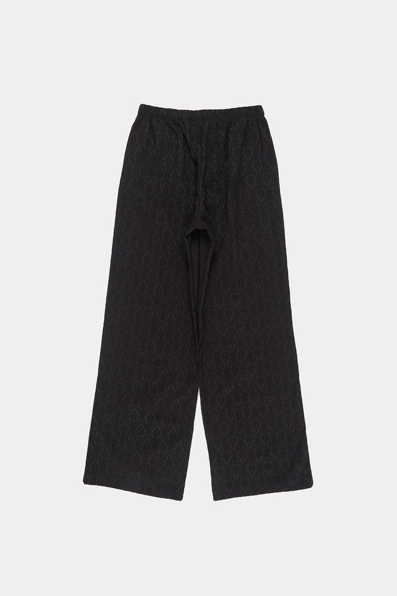 Ancient jacquard wide banding pants
