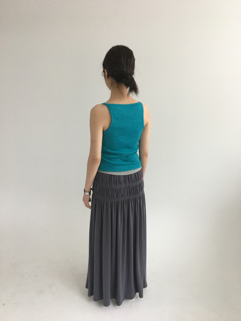 Sor Shirred Long Skirt (4color)