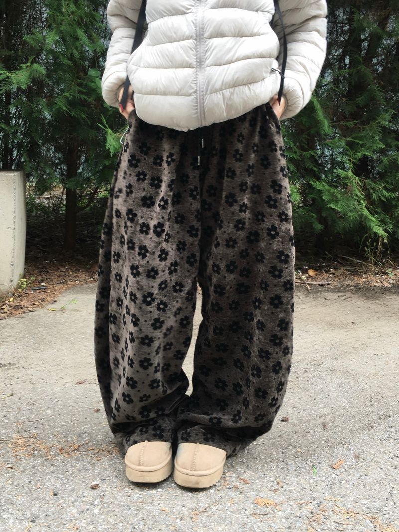 Bloom Velvet Wide Pants (2c)