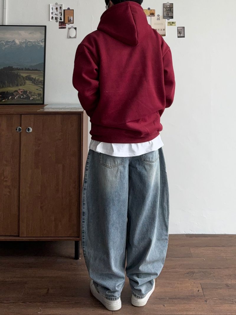 Natural balloon denim pants (3color)