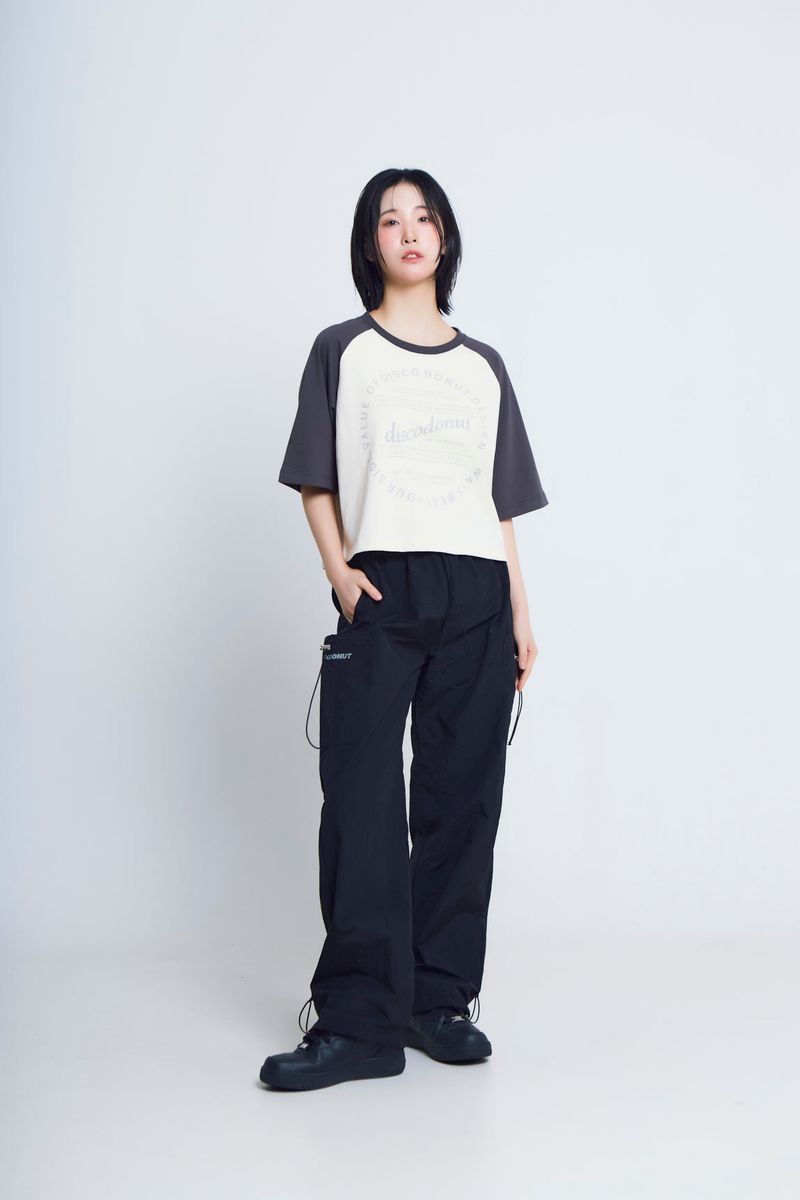 string cargo track pants_black