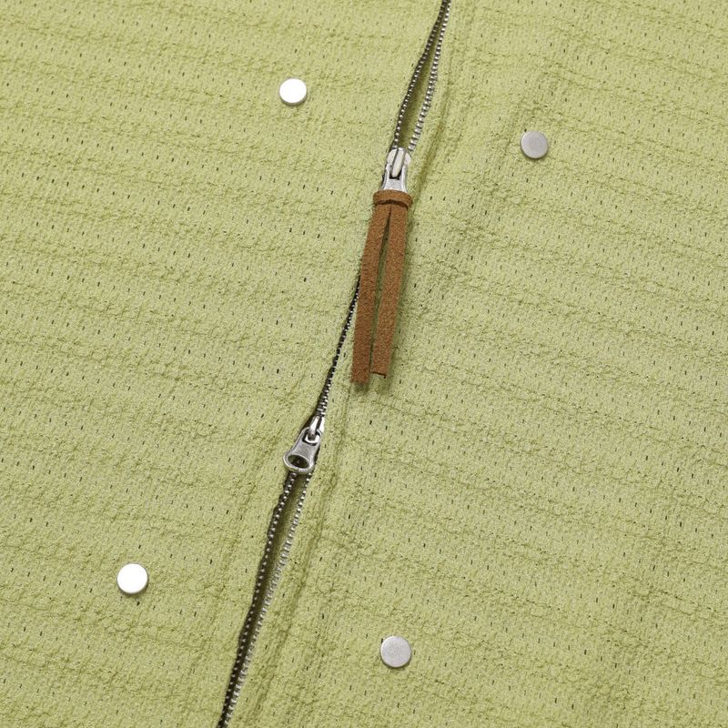 Rivet Knit Zip-Up Cardigan