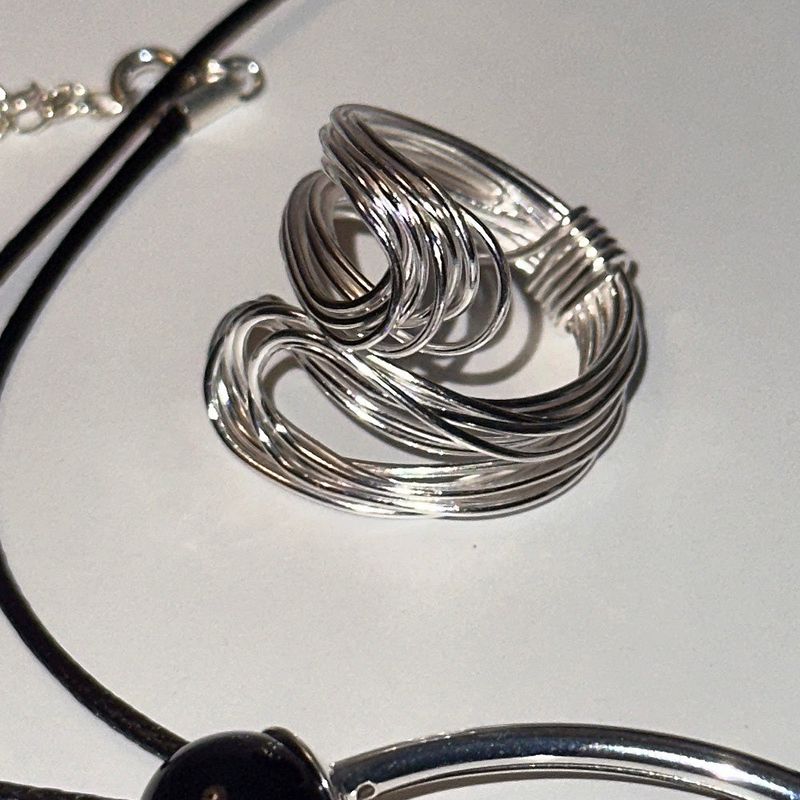 [925silver] Skein open ring