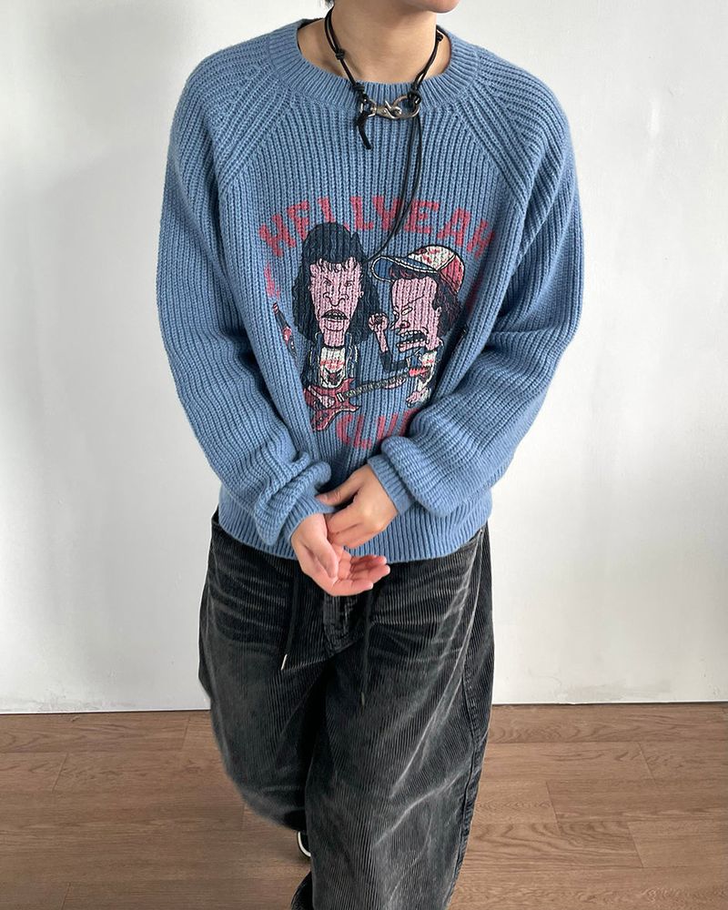 Zimb Printed Crack Knit
