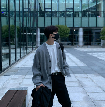 flander plain overfit cardigan
