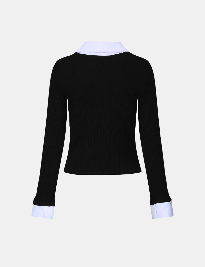 Elliot Shirt Layered Cardigan