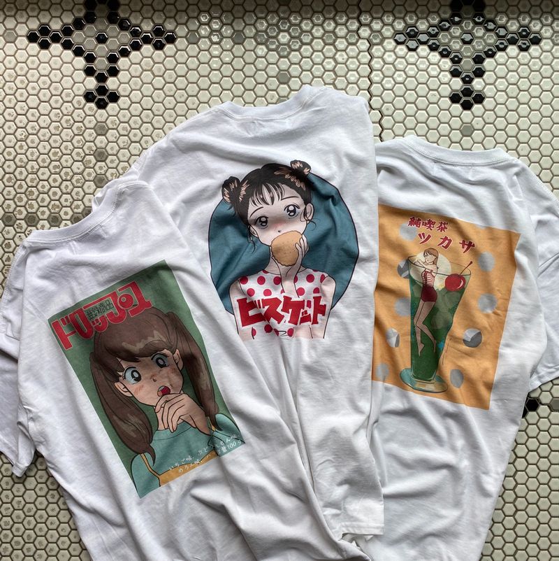 島田つか沙×ふくだ　ビスケットT-shirt