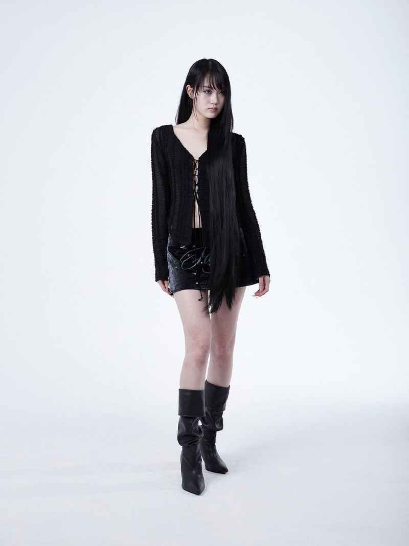 FAIRY STUD SKIRT[BLACK]
