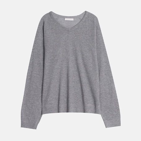 Air V-neck Linen Long Sleeve Knit