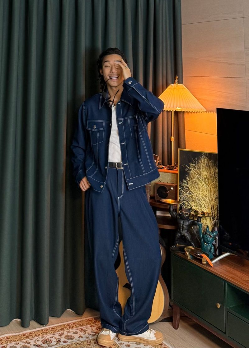 Stitch Bijou Denim Pants 3COLOR