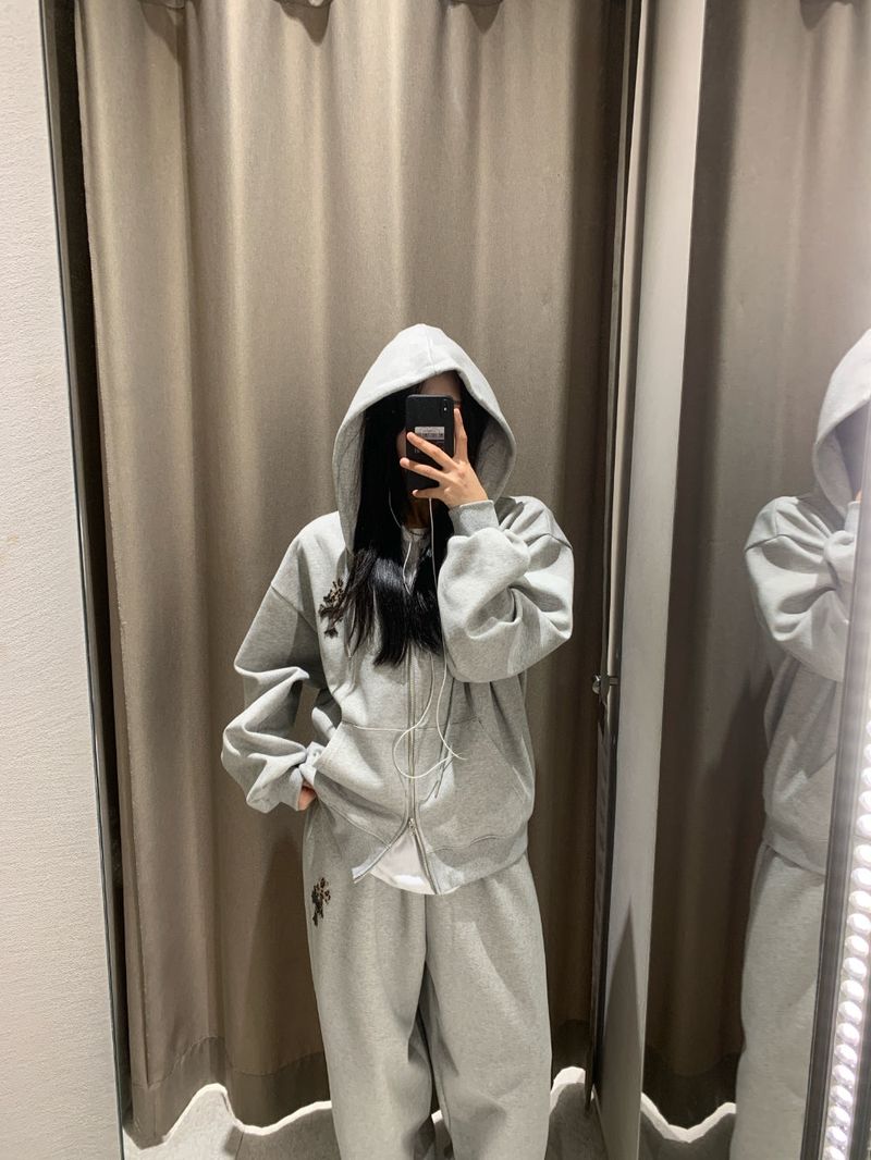 Reho Cross Patch Hoodie Zip-UP