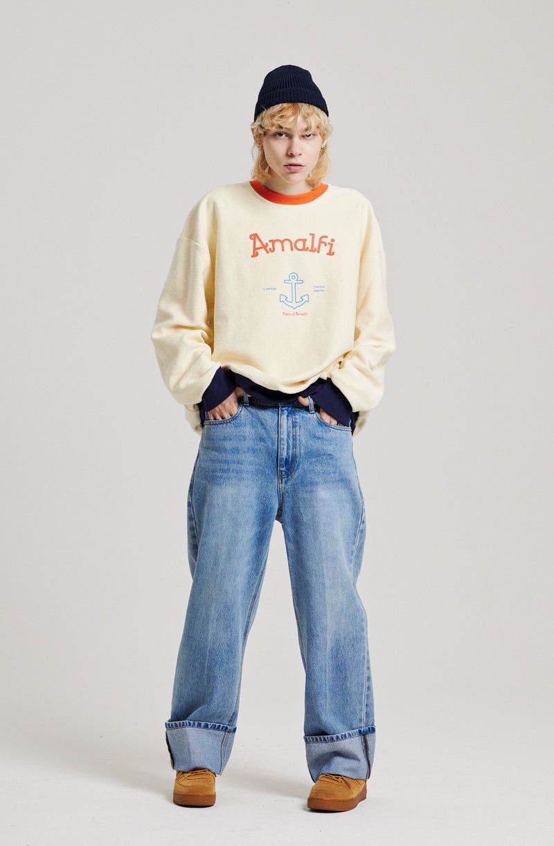 AMALFI INSIDE-OUT SWEATSHIRT [CREAM]