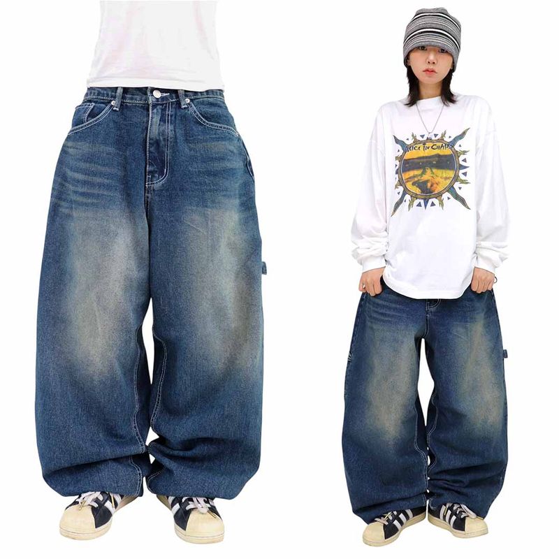 HundoP（ハンドピー）の「Y2K カーペンターデニムバルーンパンツ（パンツ）」