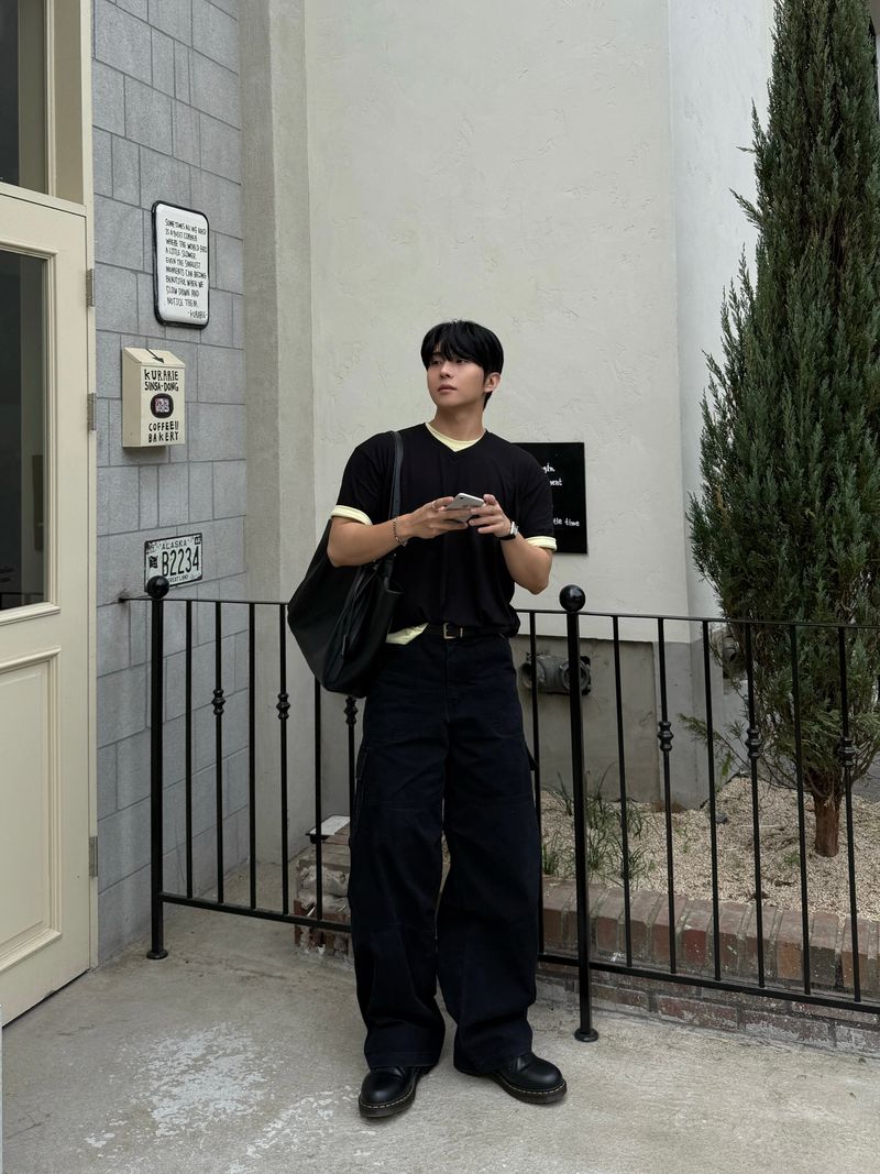 Lone dying wide cargo pants