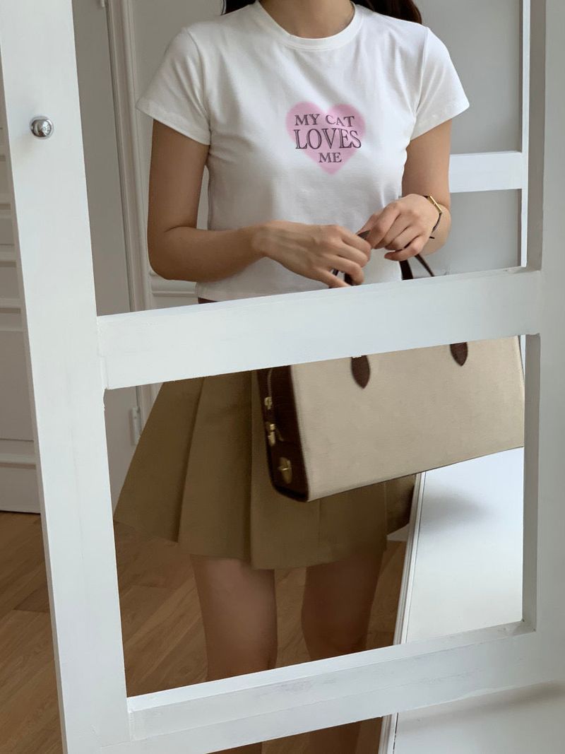 LOVE ME CROP T-SHIRT WHITE