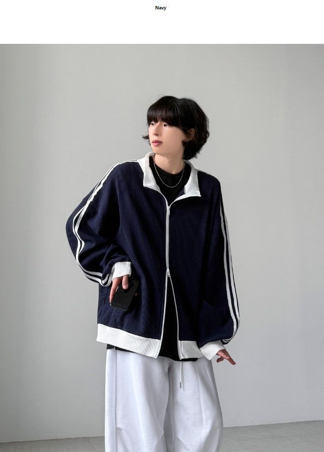 Keria Waffle Track Zip-up