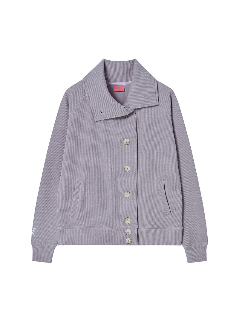 BUTTON UP CARDIGAN PURPLE