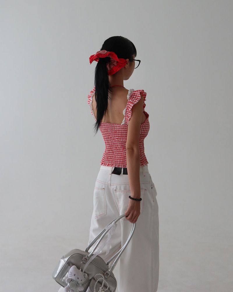 Coloring Gobang Checkered Lace Tripe Shushu Scrunch