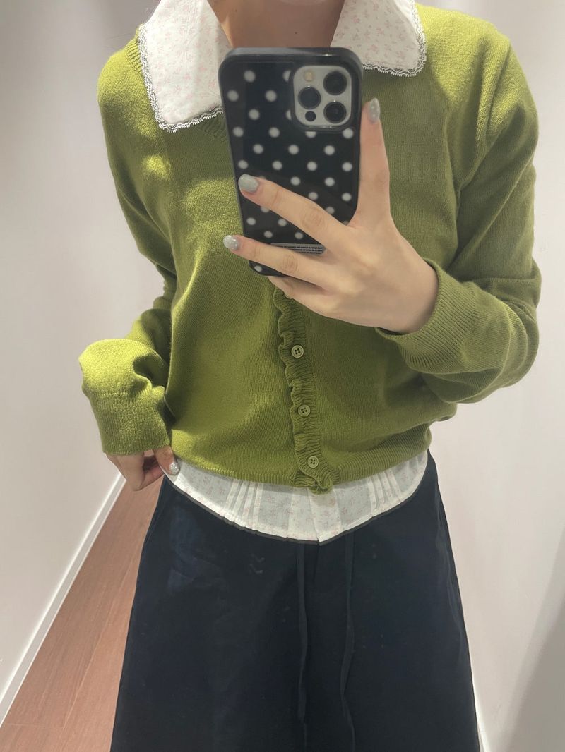 Nobile Frill V-neck Cardigan (3color)