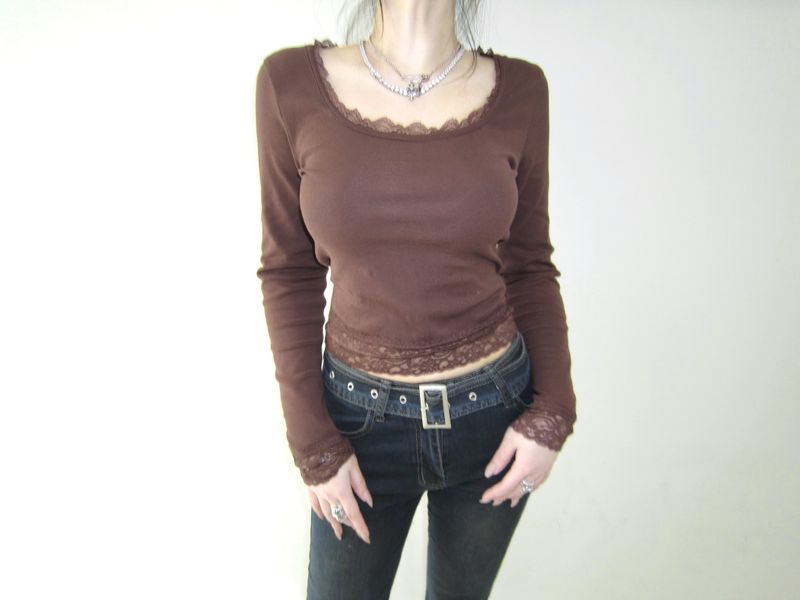 Lace long sleeves-T