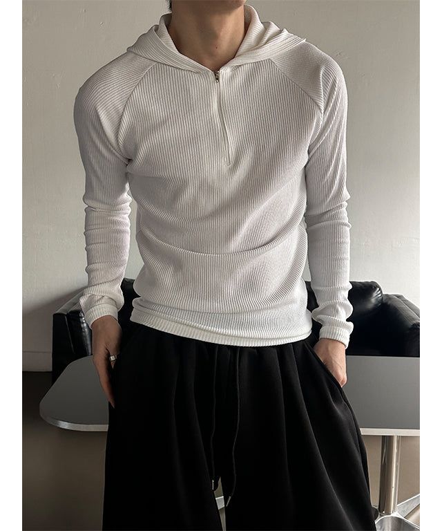 LAURANT（ロラン）の「[기모] スリムゴルジマッスルフードハーフジップアップ(4color)（トップス）」