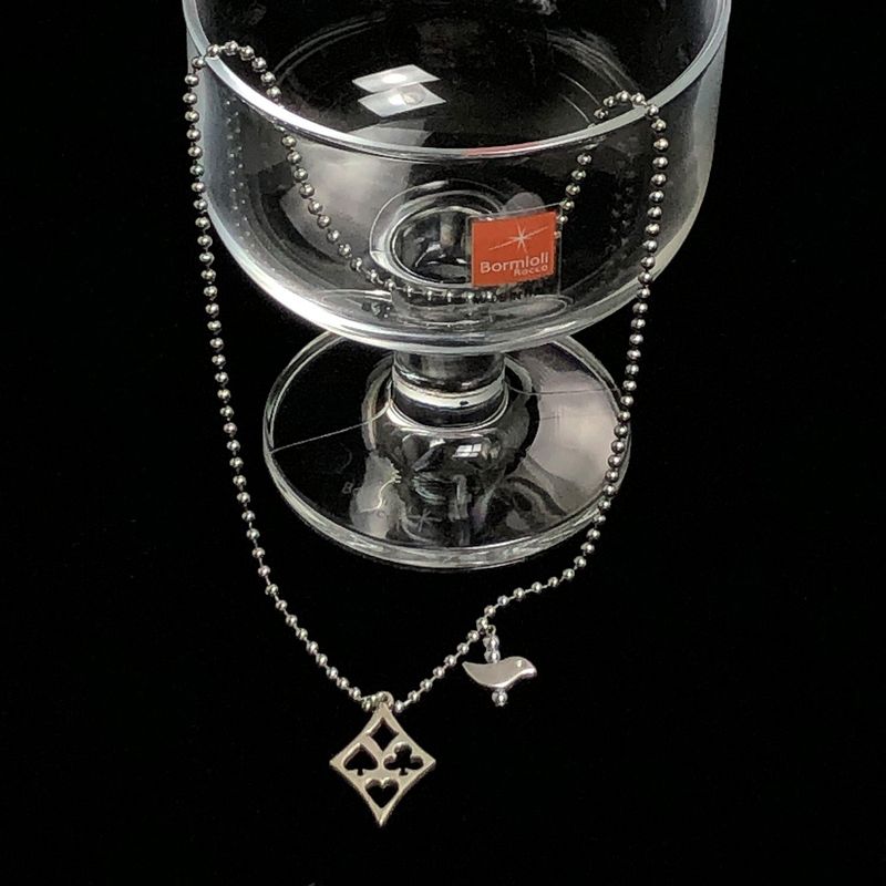 diamond&bird necklace