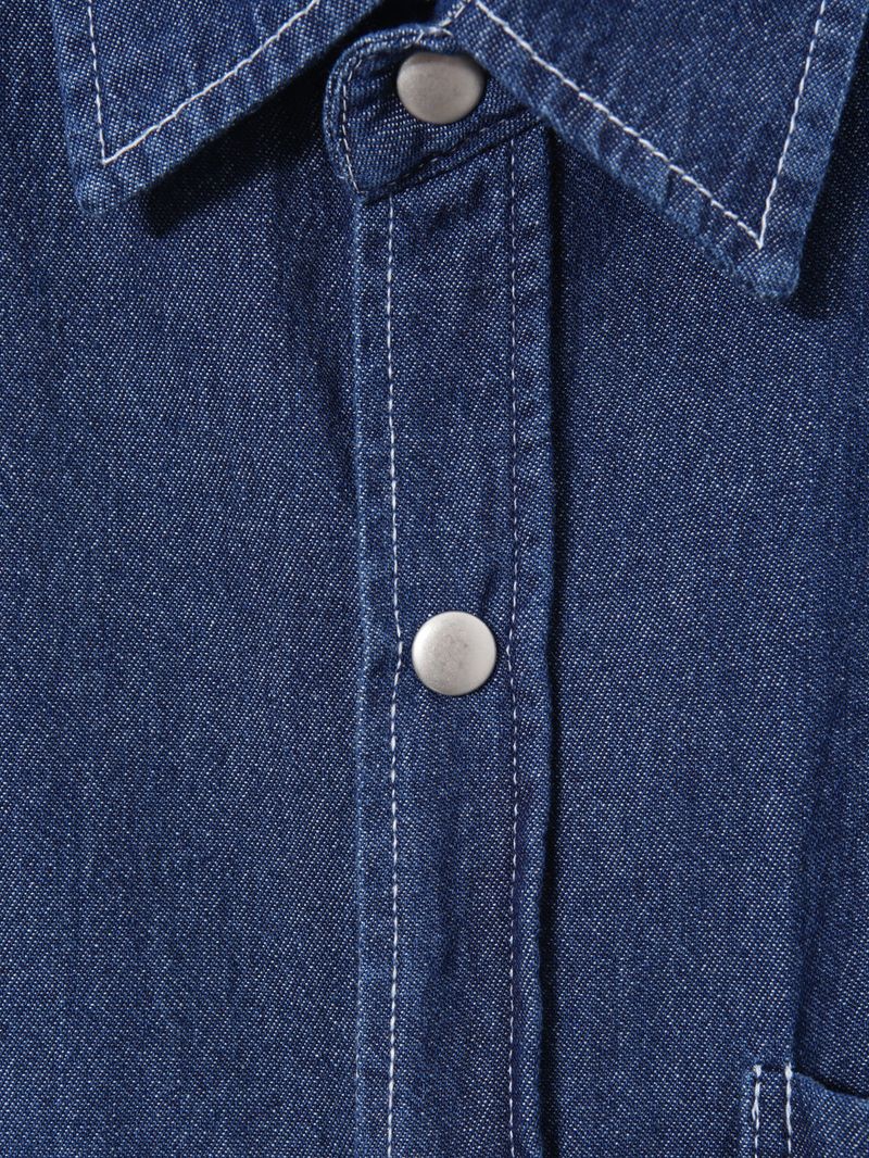 Deep ocean denim set up shirt 2C