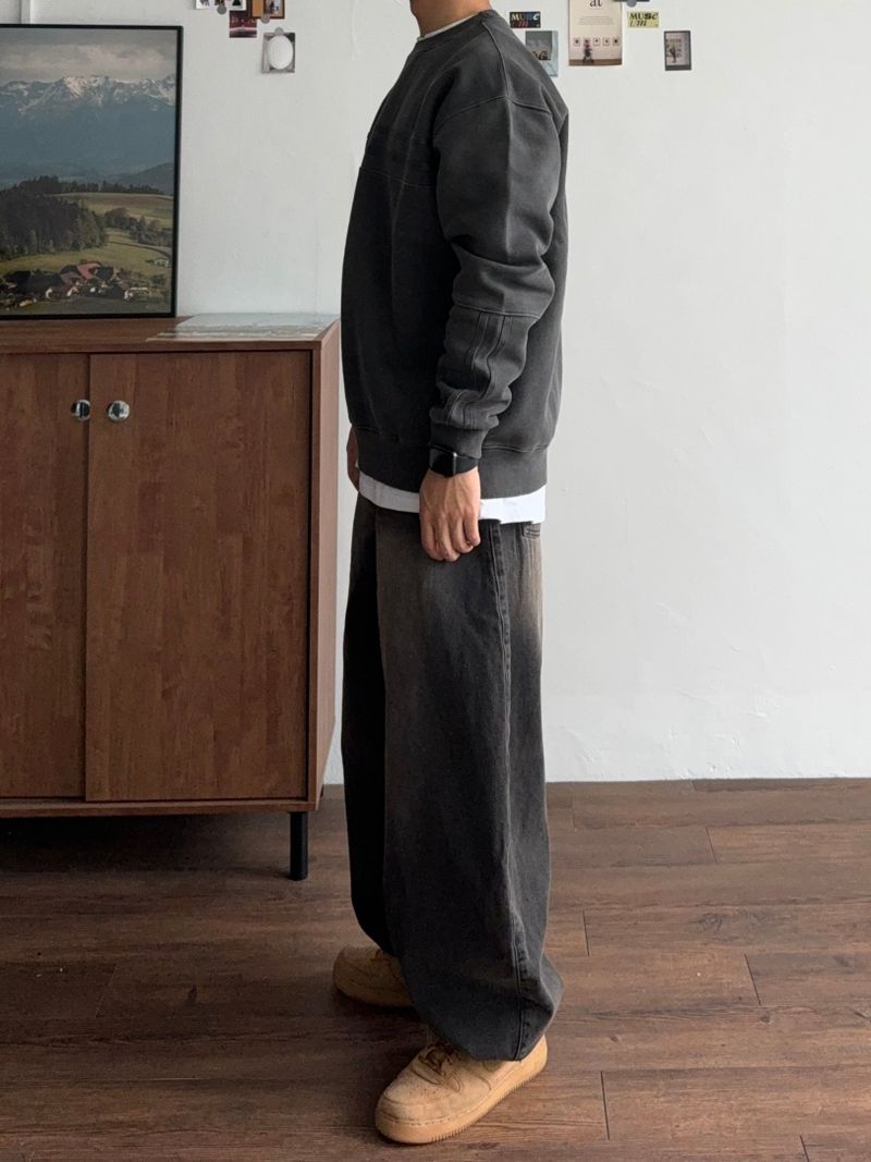 Natural balloon denim pants (3color)