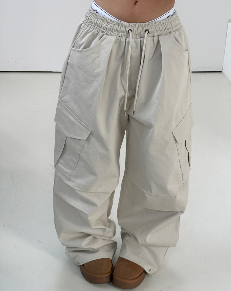 BUTTON CHANGE JOGGER + WIDE🤍🖤🤎 - 3 COLORS