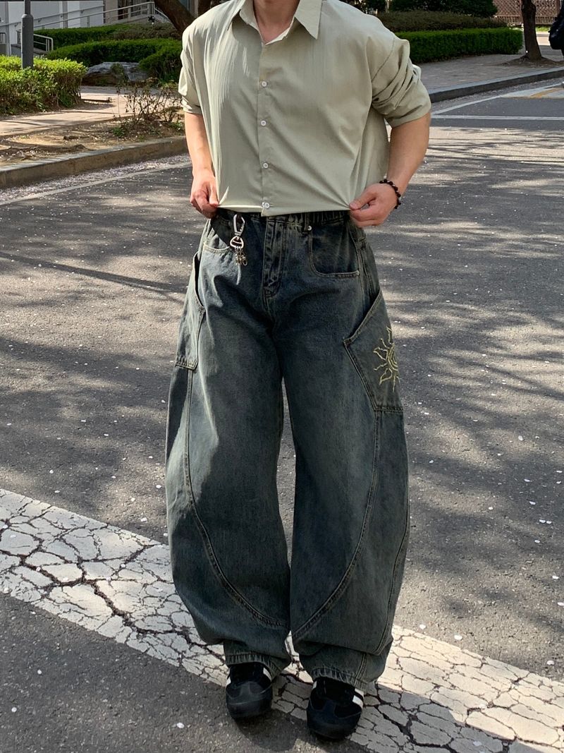 Mensfloor(メンズフロア)の「Sunny Balloon Pocket Denim Banding Pants(Pants)」