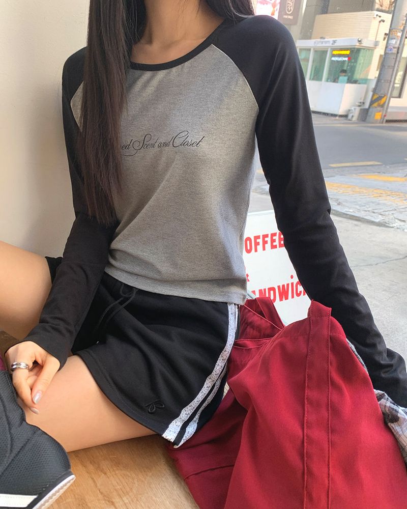 [ORIGINAL] Layered Raglan Long Sleeve T-Shirt